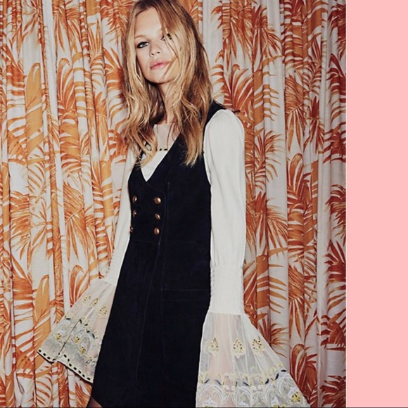 FREE PEOPLE High Tides Bell Sleeves Mesh Top NWT - Picture 4 of 4